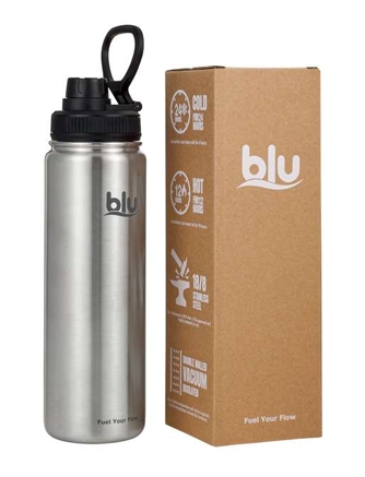BLU Screw Lid Bottle - Silver 24oz